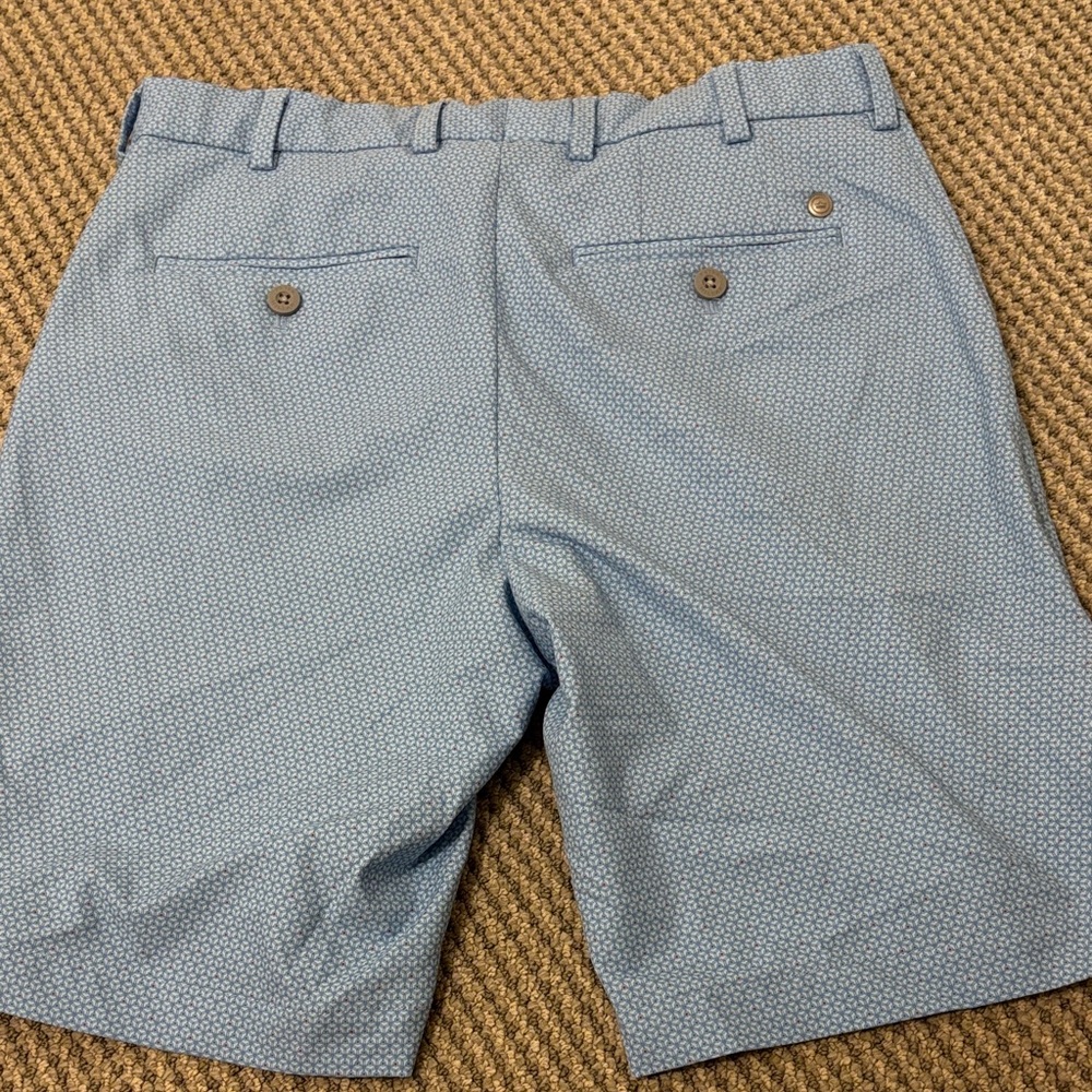 Peter Millar Light Blue Patterned Men's Shorts - image 3